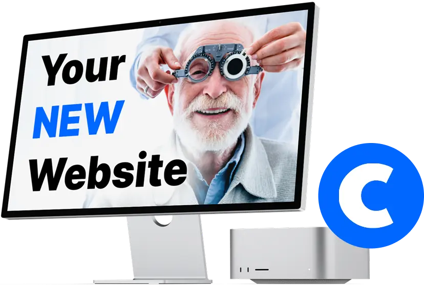 Optometry Website Design on Computer