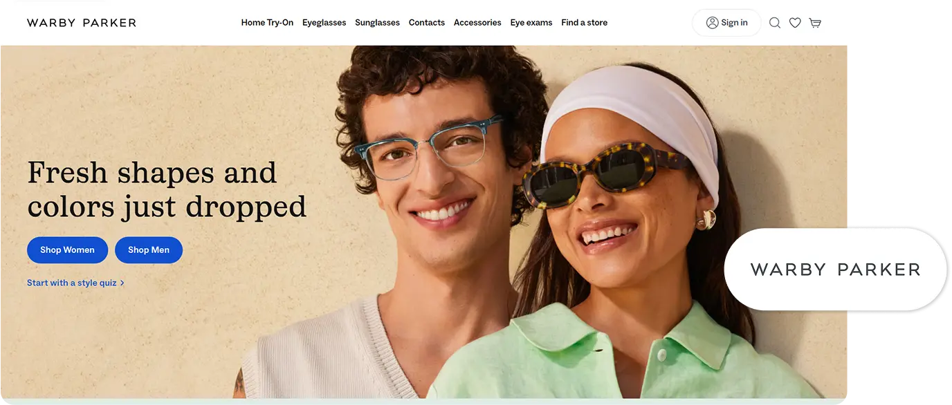 Warby Parker Website