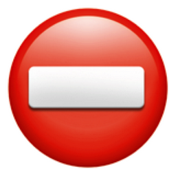 no entry emoji
