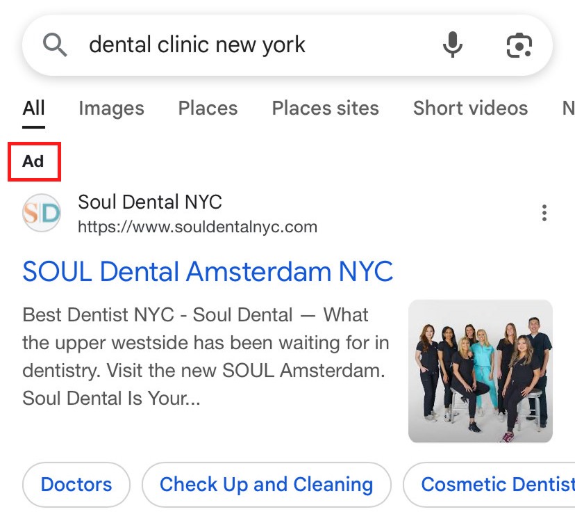 google ads example