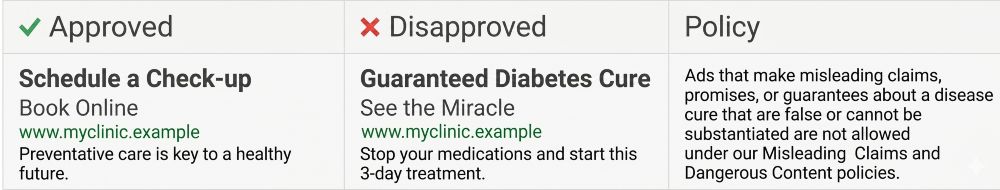 Approved vs Disapproved Ads Medical